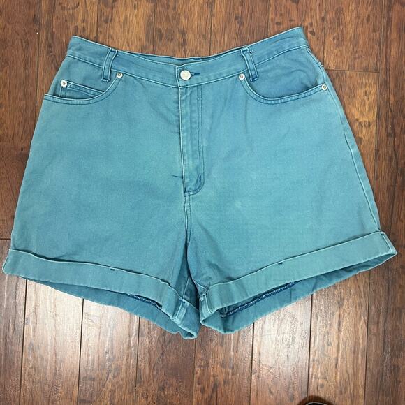 Vintage 90s Y2K Cenza by Palmettos blue cotton shorts Modern Medium 10 Womens - Picture 5 of 6